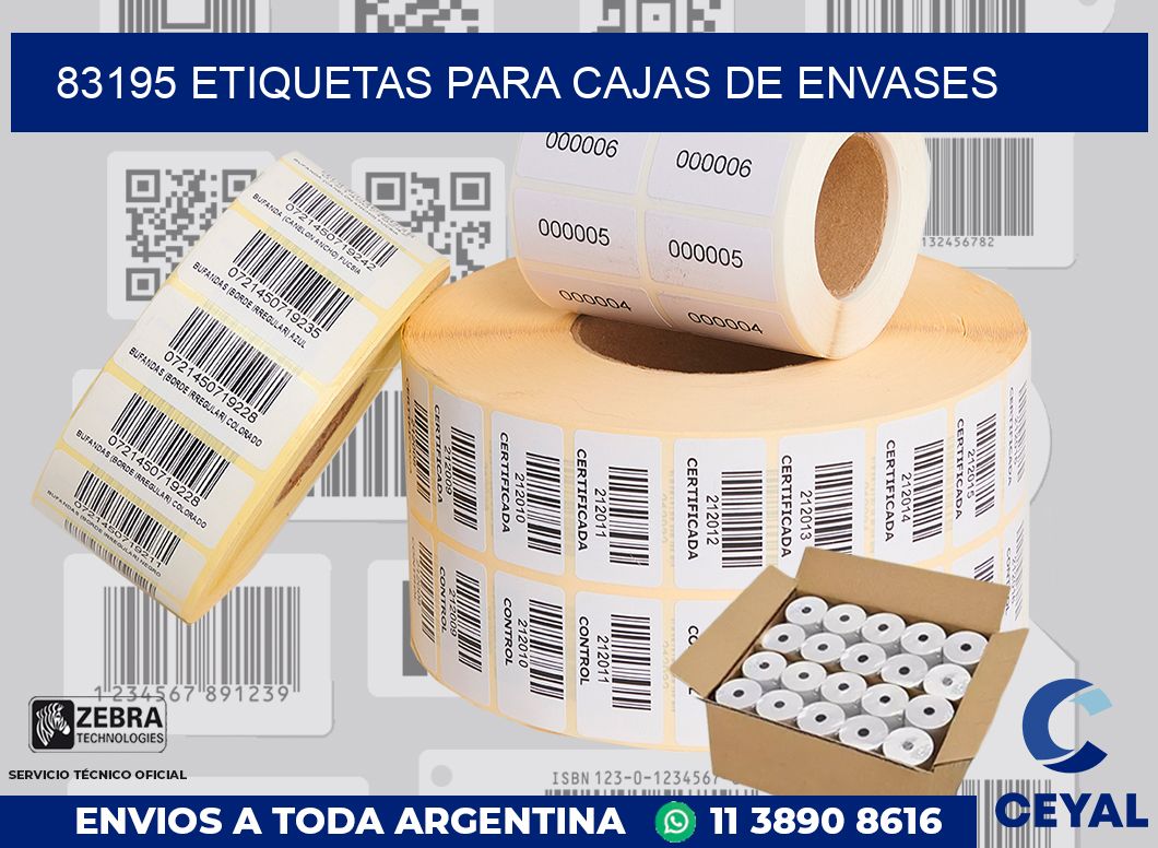 83195 ETIQUETAS PARA CAJAS DE ENVASES