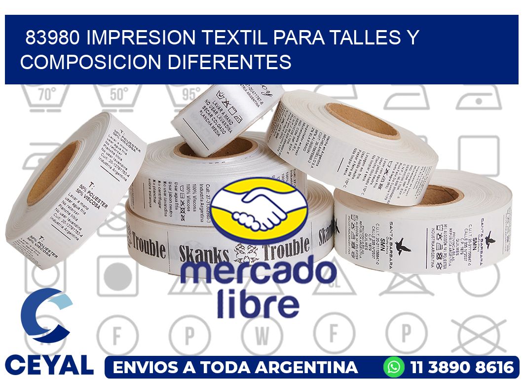 83980 IMPRESION TEXTIL PARA TALLES Y COMPOSICION DIFERENTES