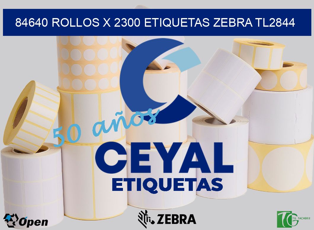 84640 Rollos x 2300 etiquetas zebra tl2844