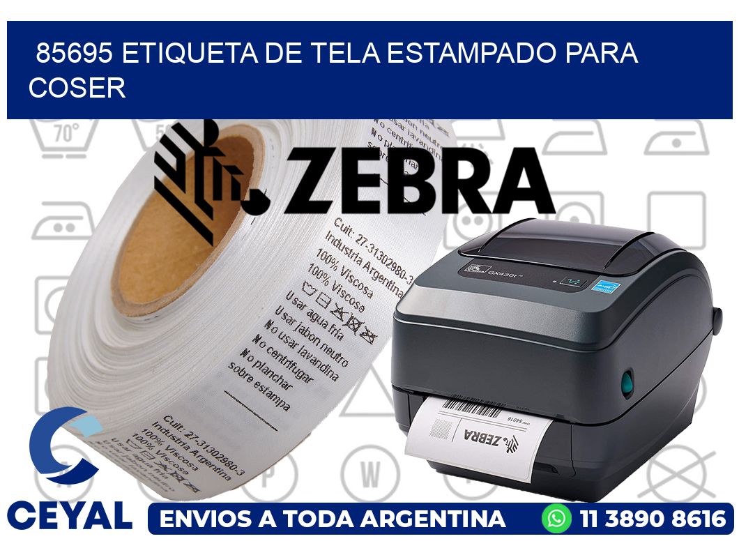 85695 ETIQUETA DE TELA ESTAMPADO PARA COSER