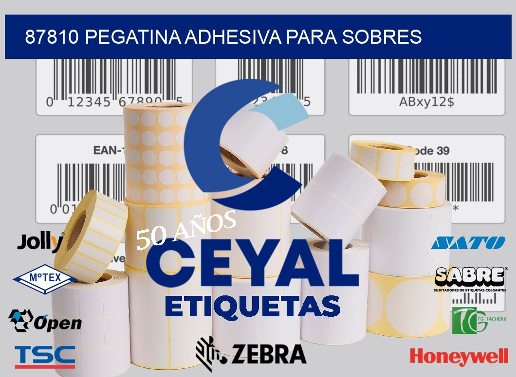87810 PEGATINA ADHESIVA PARA SOBRES