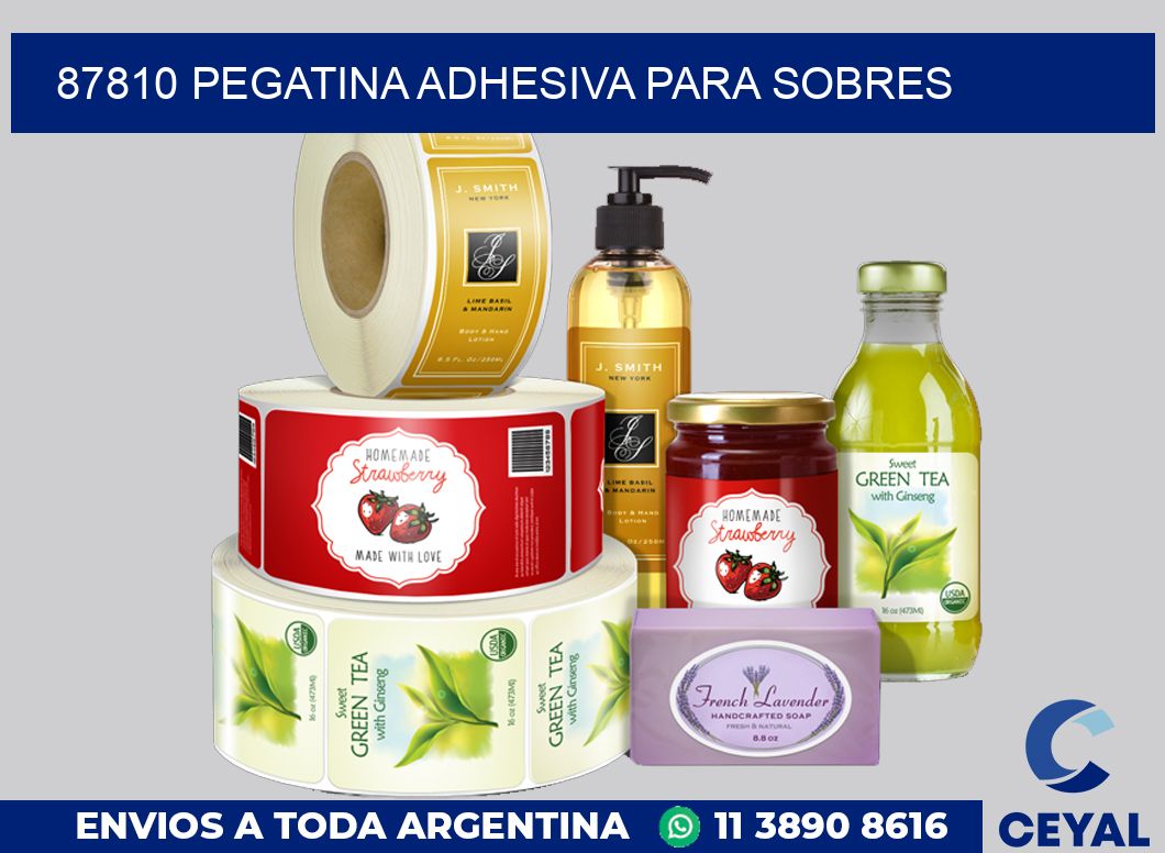 87810 PEGATINA ADHESIVA PARA SOBRES