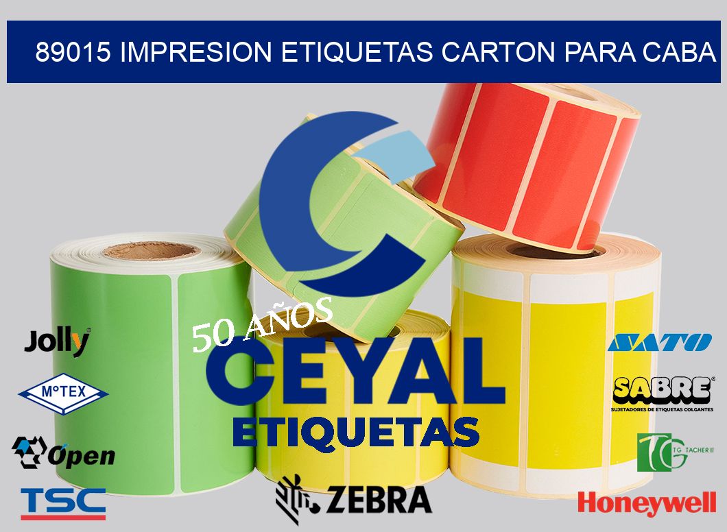 89015 IMPRESION ETIQUETAS CARTON PARA CABA