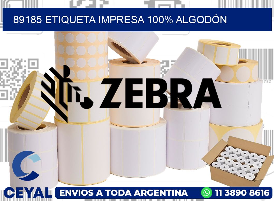 89185 ETIQUETA IMPRESA 100% ALGODÓN