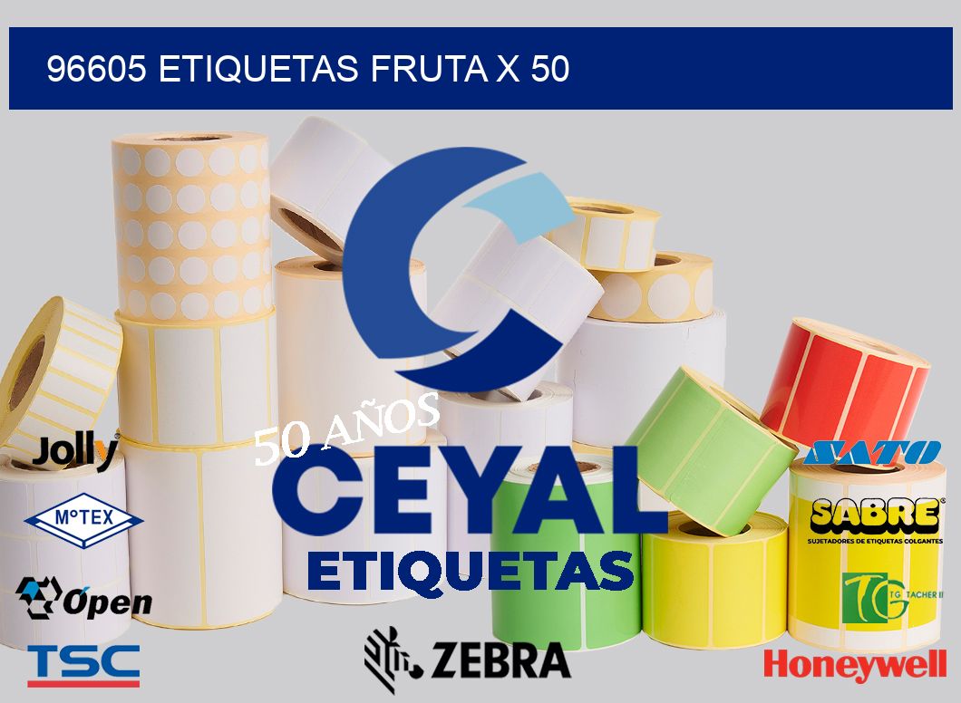 96605 etiquetas fruta x 50