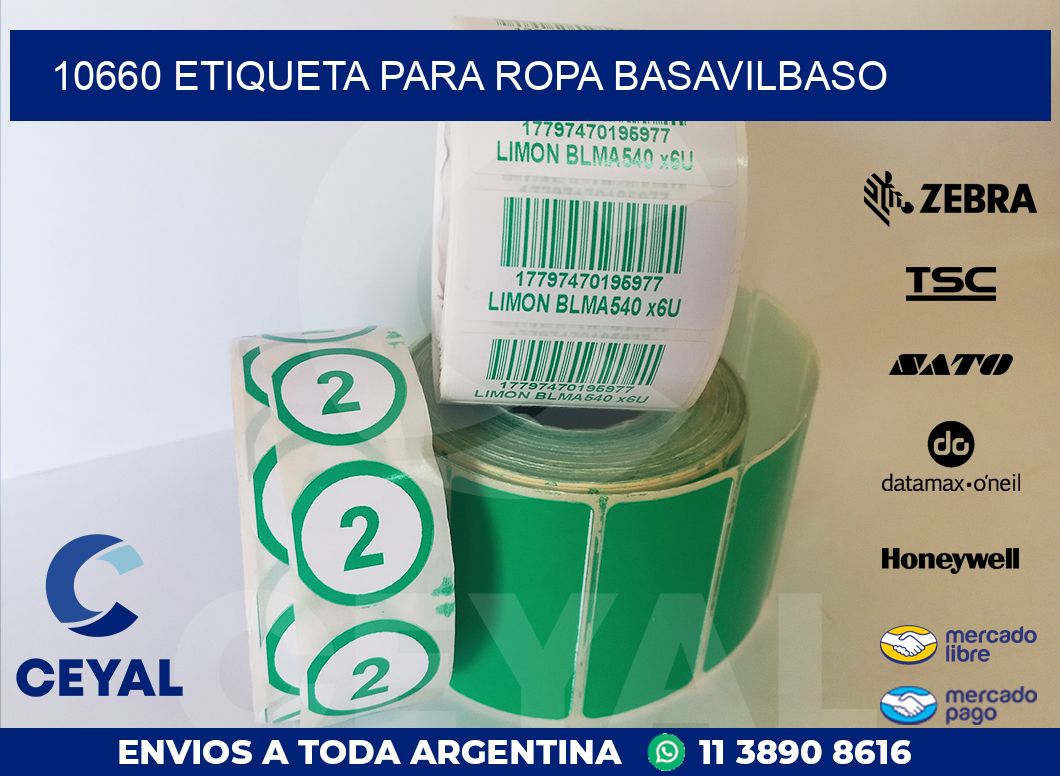 10660 ETIQUETA PARA ROPA BASAVILBASO