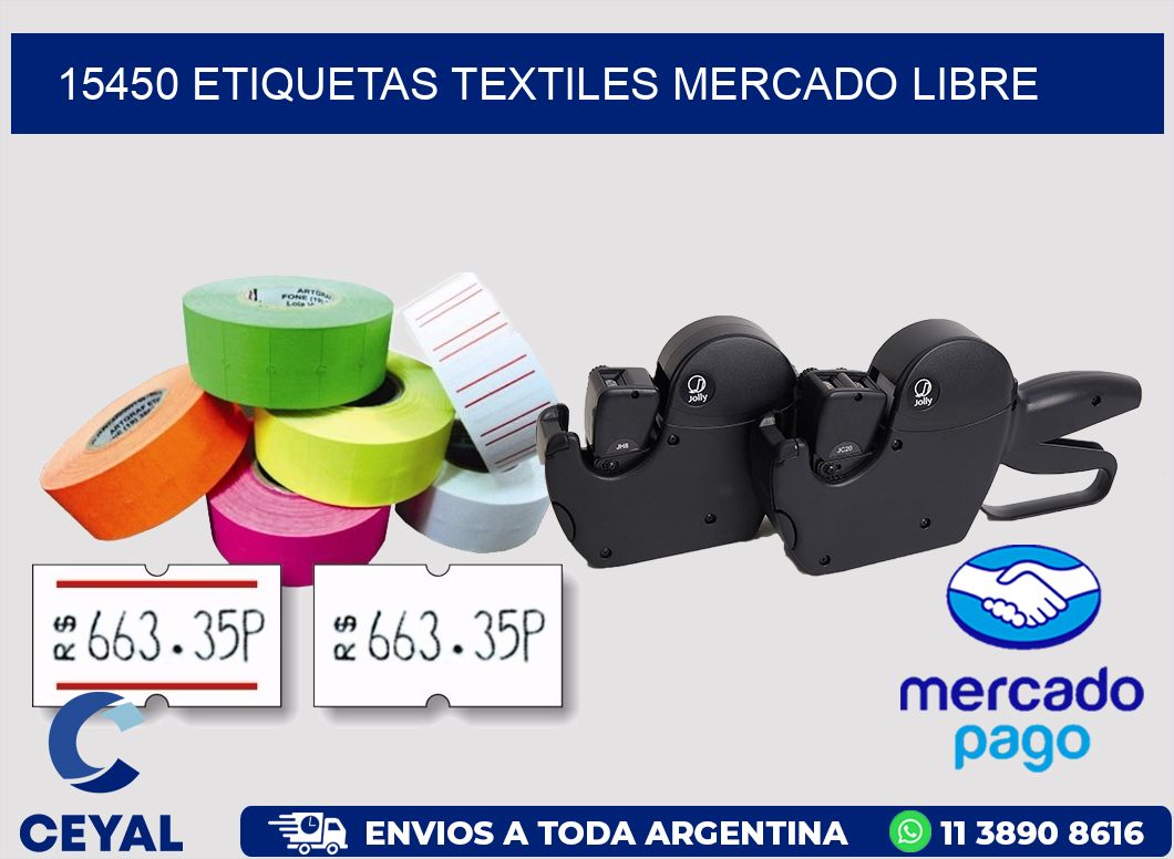 15450 ETIQUETAS TEXTILES MERCADO LIBRE