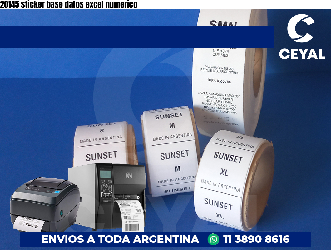 20145 sticker base datos excel numerico
