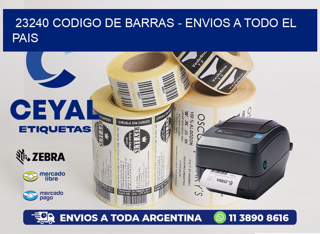 23240 CODIGO DE BARRAS - ENVIOS A TODO EL PAIS