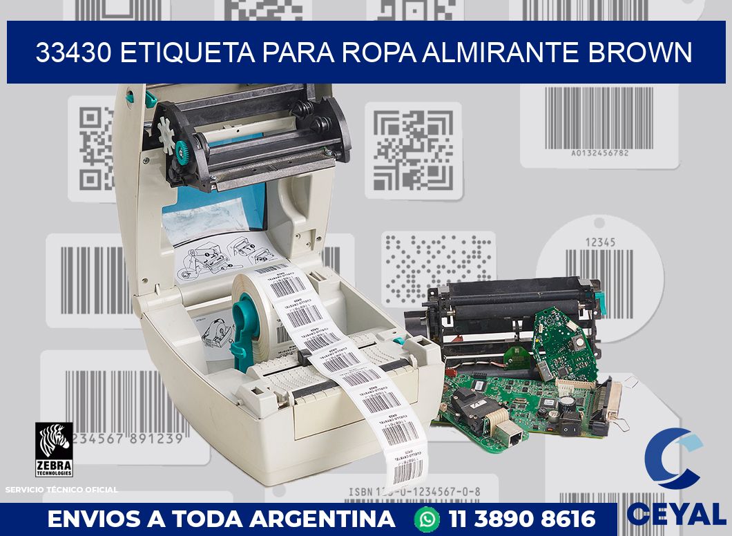 33430 ETIQUETA PARA ROPA ALMIRANTE BROWN