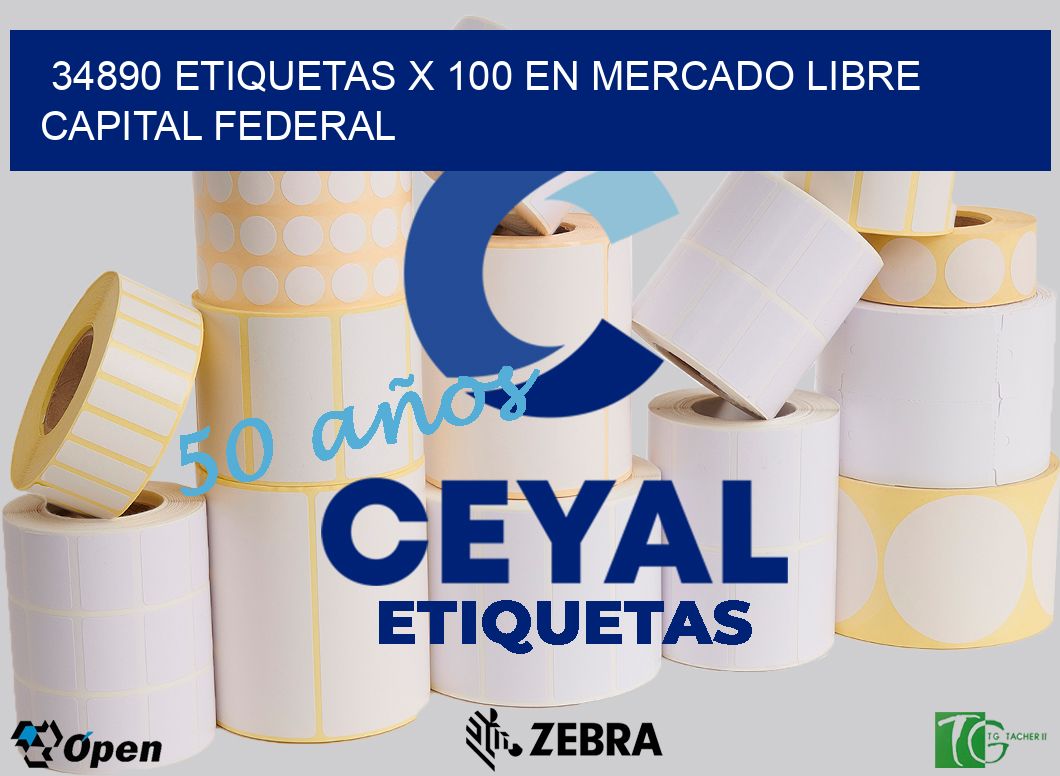 34890 ETIQUETAS X 100 EN MERCADO LIBRE CAPITAL FEDERAL