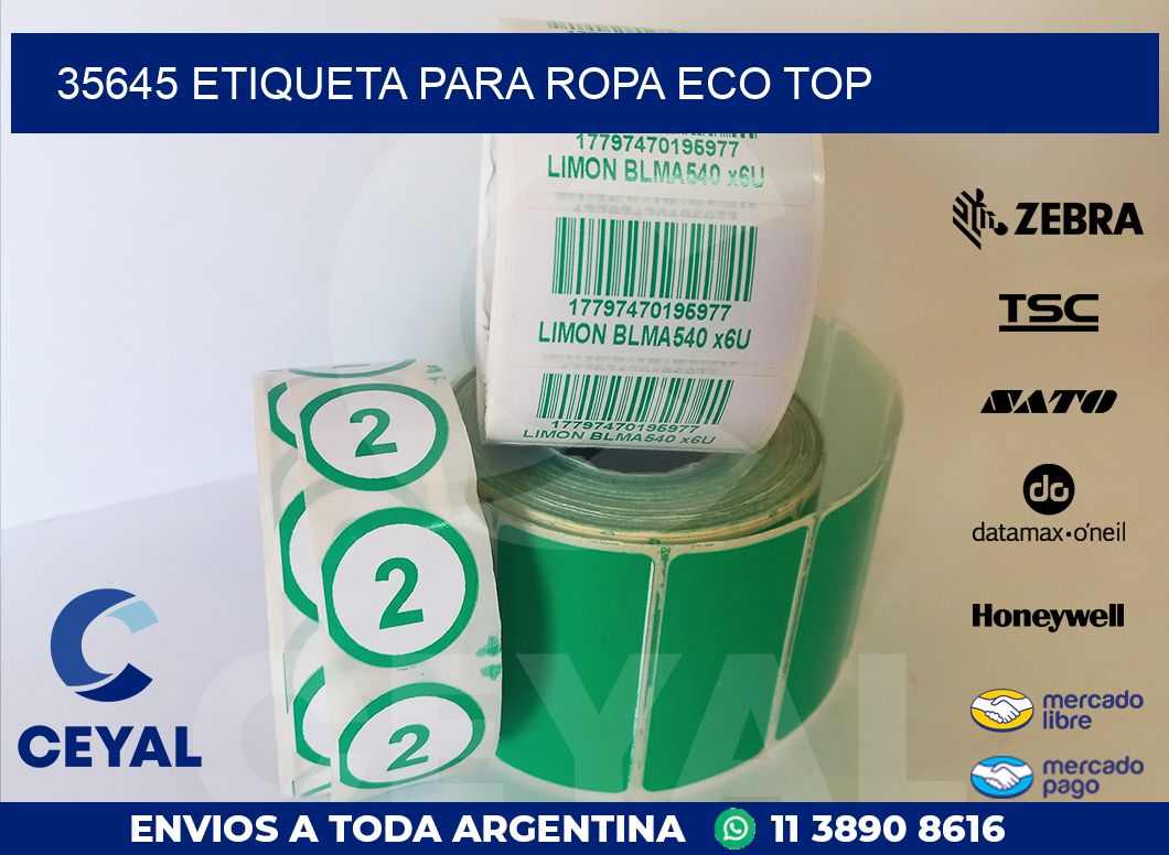 35645 ETIQUETA PARA ROPA ECO TOP