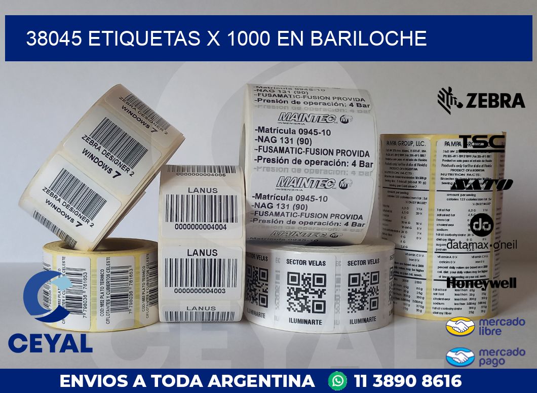 38045 ETIQUETAS X 1000 EN BARILOCHE