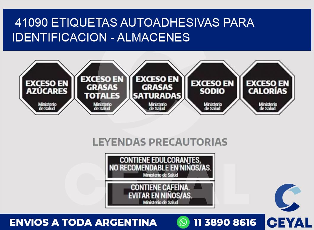 41090 ETIQUETAS AUTOADHESIVAS PARA IDENTIFICACION - ALMACENES