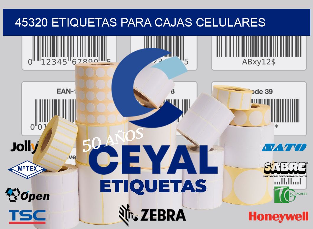 45320 etiquetas para cajas celulares