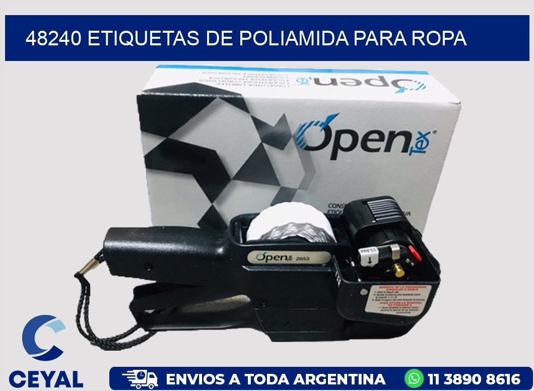48240 ETIQUETAS DE POLIAMIDA PARA ROPA