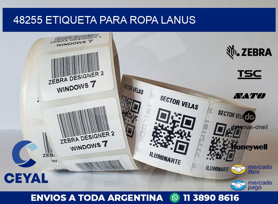 48255 ETIQUETA PARA ROPA LANUS