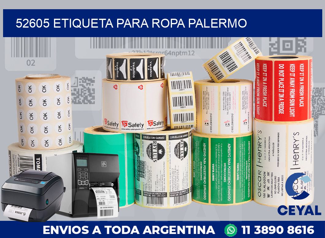 52605 ETIQUETA PARA ROPA PALERMO