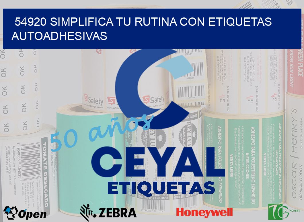 54920 Simplifica tu Rutina con Etiquetas Autoadhesivas