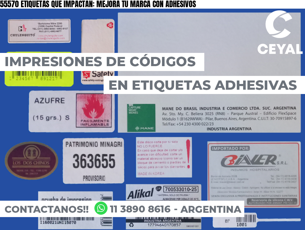 55570 ETIQUETAS QUE IMPACTAN: MEJORA TU MARCA CON ADHESIVOS