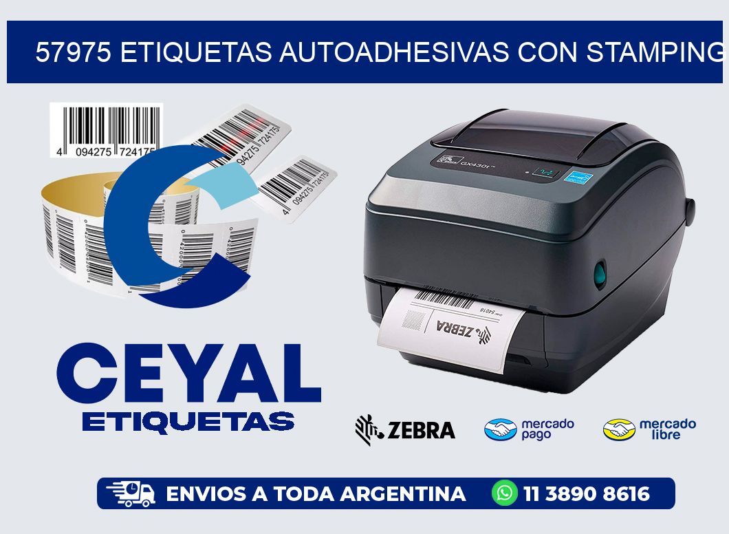 57975 Etiquetas autoadhesivas con stamping