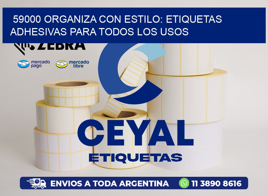 59000 Organiza con Estilo: Etiquetas Adhesivas para Todos los Usos