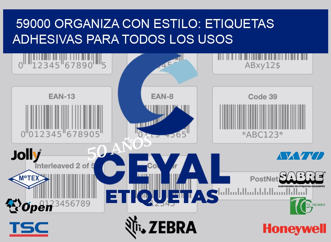 59000 Organiza con Estilo: Etiquetas Adhesivas para Todos los Usos