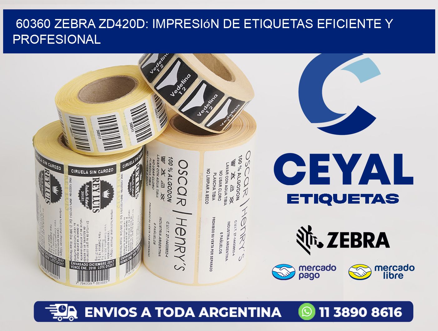 60360 Zebra ZD420D: Impresión de Etiquetas Eficiente y Profesional