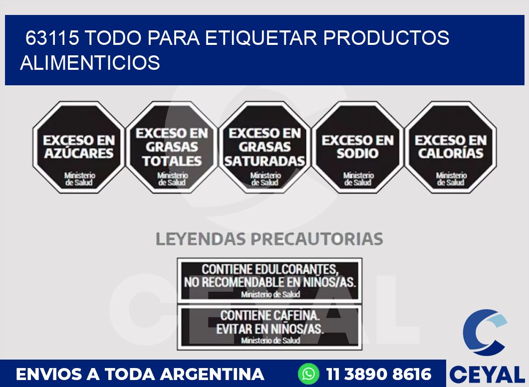 63115 TODO PARA ETIQUETAR PRODUCTOS ALIMENTICIOS