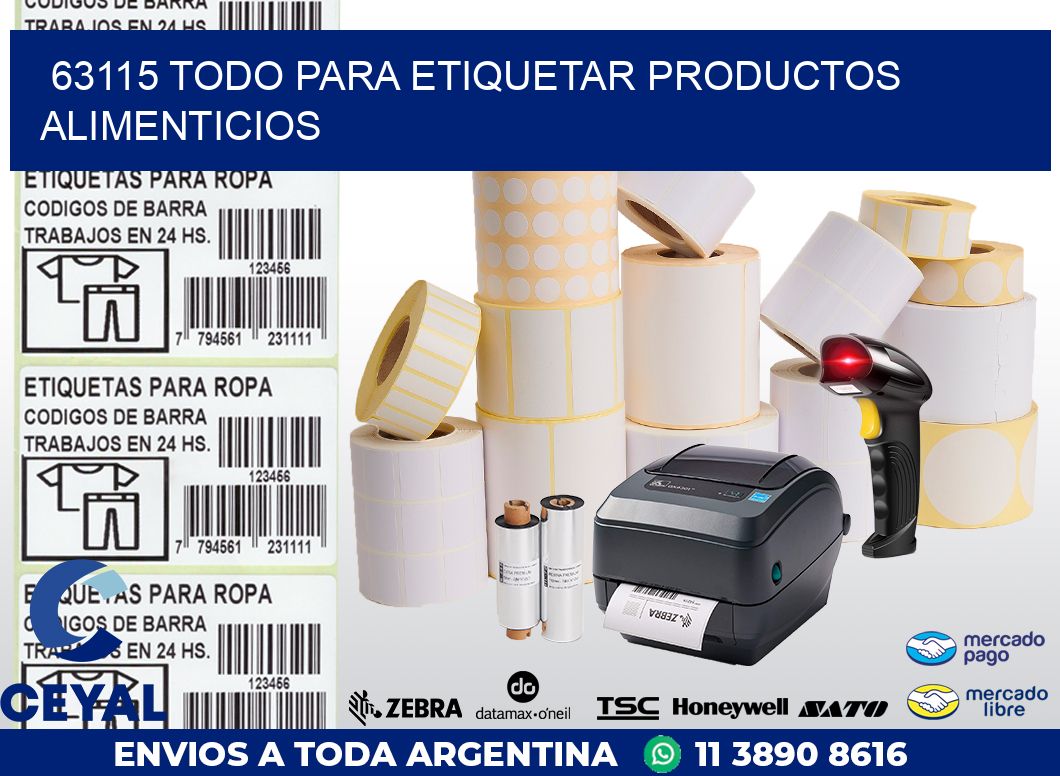 63115 TODO PARA ETIQUETAR PRODUCTOS ALIMENTICIOS
