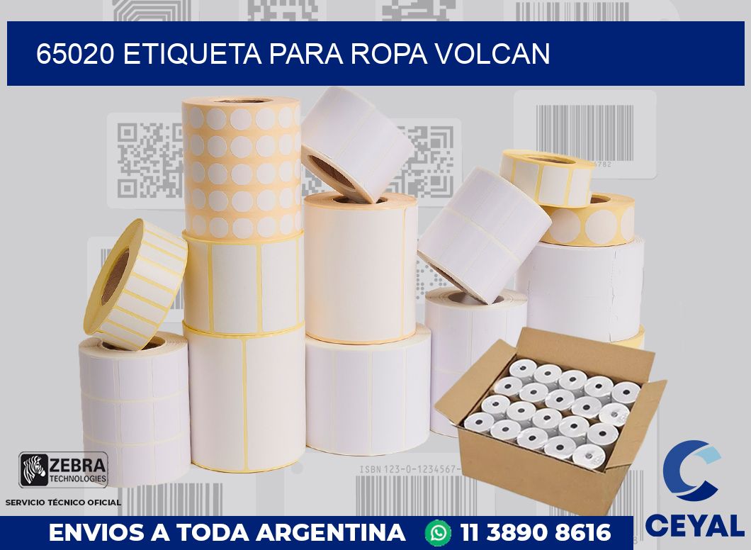 65020 ETIQUETA PARA ROPA VOLCAN