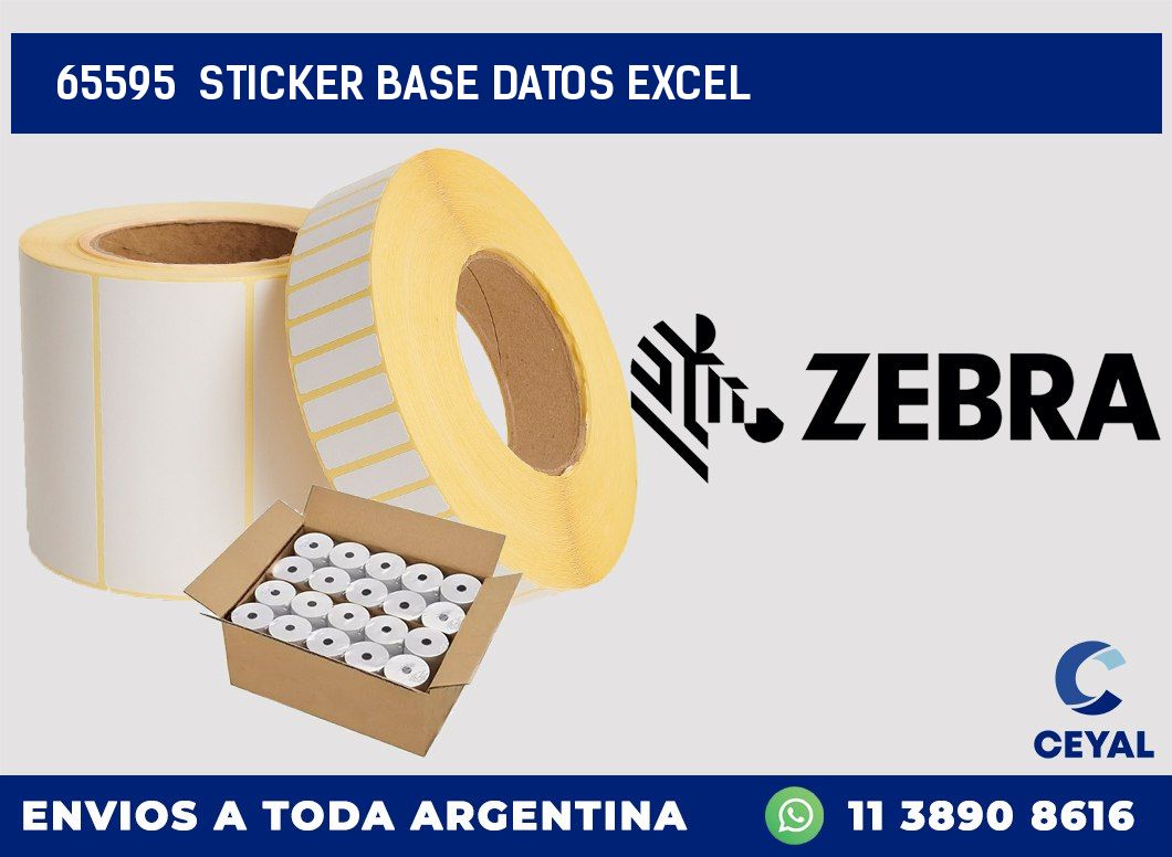 65595  sticker base datos excel