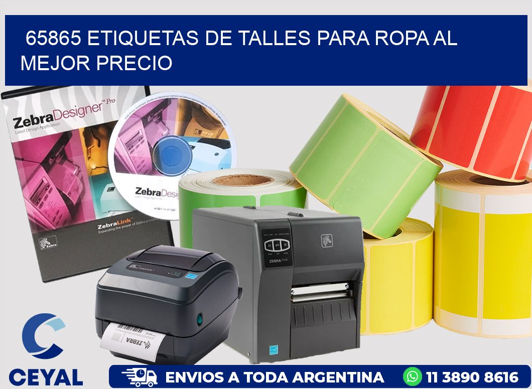 65865 ETIQUETAS DE TALLES PARA ROPA AL MEJOR PRECIO