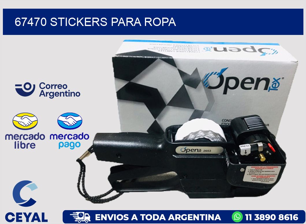 67470 STICKERS PARA ROPA