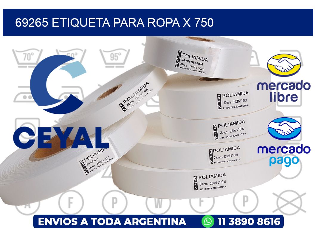 69265 ETIQUETA PARA ROPA X 750