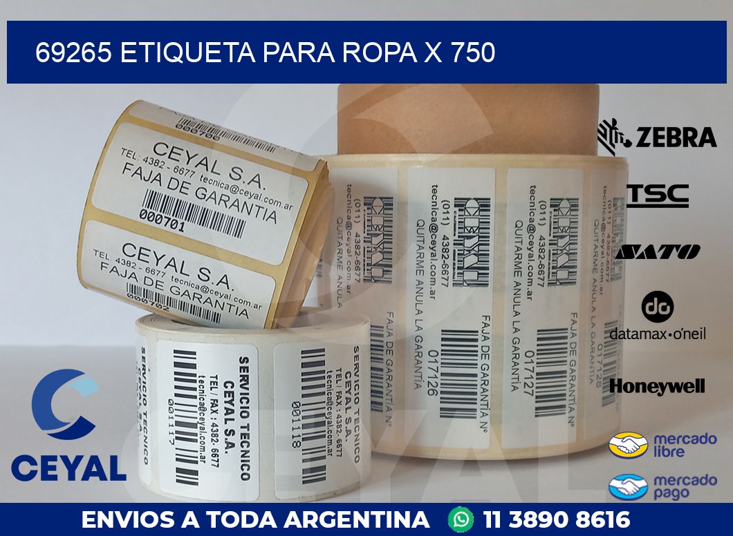 69265 ETIQUETA PARA ROPA X 750