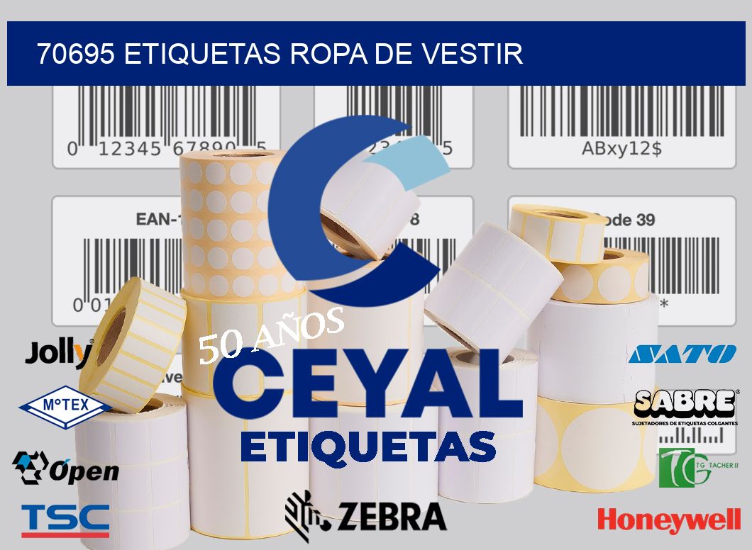 70695 etiquetas ropa de vestir