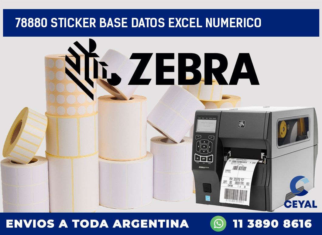 78880 sticker base datos excel numerico