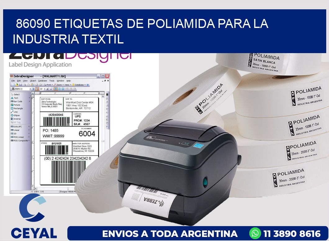 86090 ETIQUETAS DE POLIAMIDA PARA LA INDUSTRIA TEXTIL