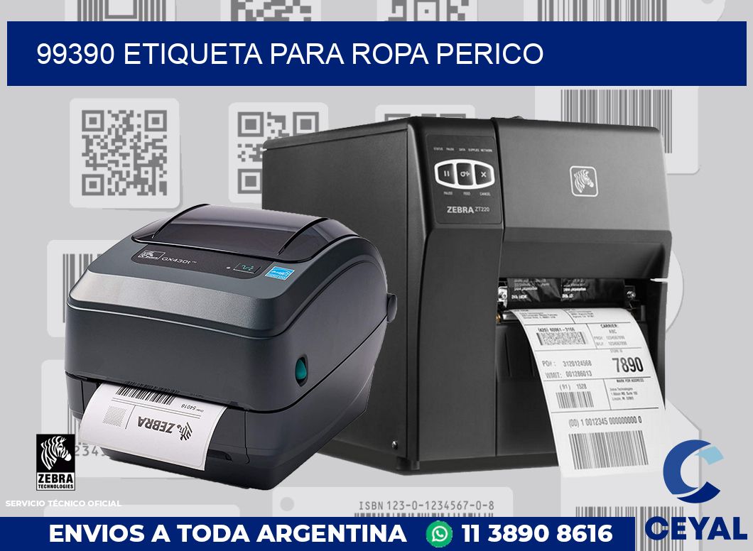 99390 ETIQUETA PARA ROPA PERICO