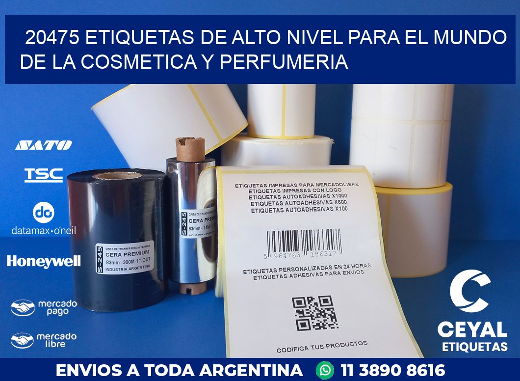 20475 ETIQUETAS DE ALTO NIVEL PARA EL MUNDO DE LA COSMETICA Y PERFUMERIA