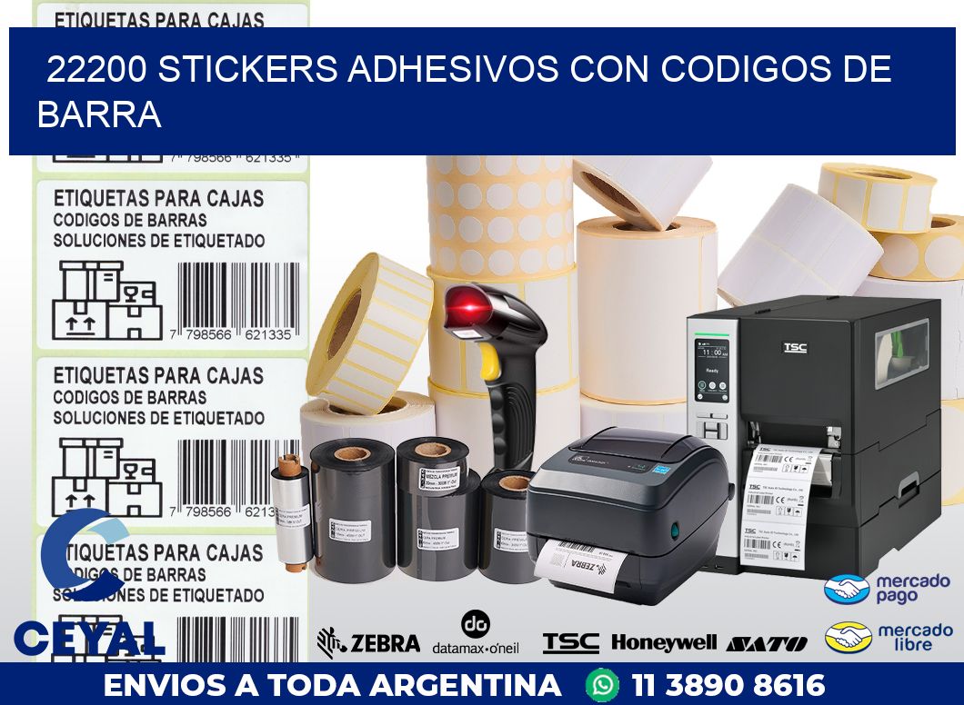 22200 STICKERS ADHESIVOS CON CODIGOS DE BARRA