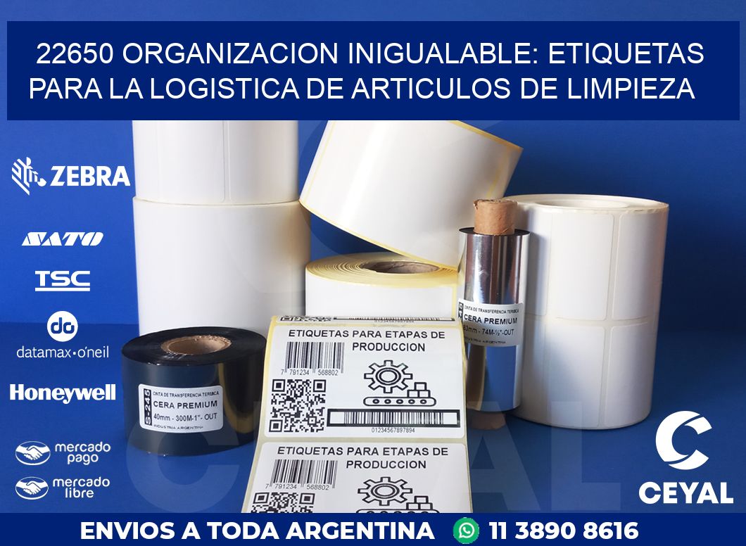 22650 ORGANIZACION INIGUALABLE: ETIQUETAS PARA LA LOGISTICA DE ARTICULOS DE LIMPIEZA