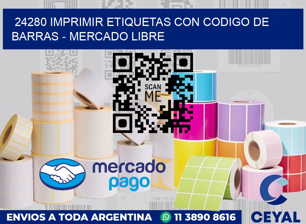 24280 IMPRIMIR ETIQUETAS CON CODIGO DE BARRAS - MERCADO LIBRE