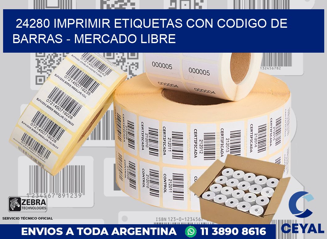 24280 IMPRIMIR ETIQUETAS CON CODIGO DE BARRAS – MERCADO LIBRE