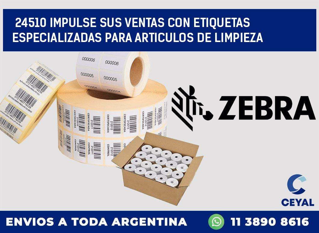 24510 IMPULSE SUS VENTAS CON ETIQUETAS ESPECIALIZADAS PARA ARTICULOS DE LIMPIEZA