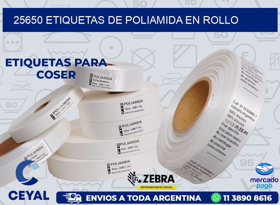 25650 ETIQUETAS DE POLIAMIDA EN ROLLO