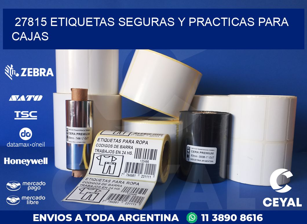 27815 ETIQUETAS SEGURAS Y PRACTICAS PARA CAJAS