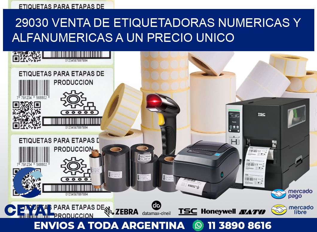 29030 VENTA DE ETIQUETADORAS NUMERICAS Y ALFANUMERICAS A UN PRECIO UNICO