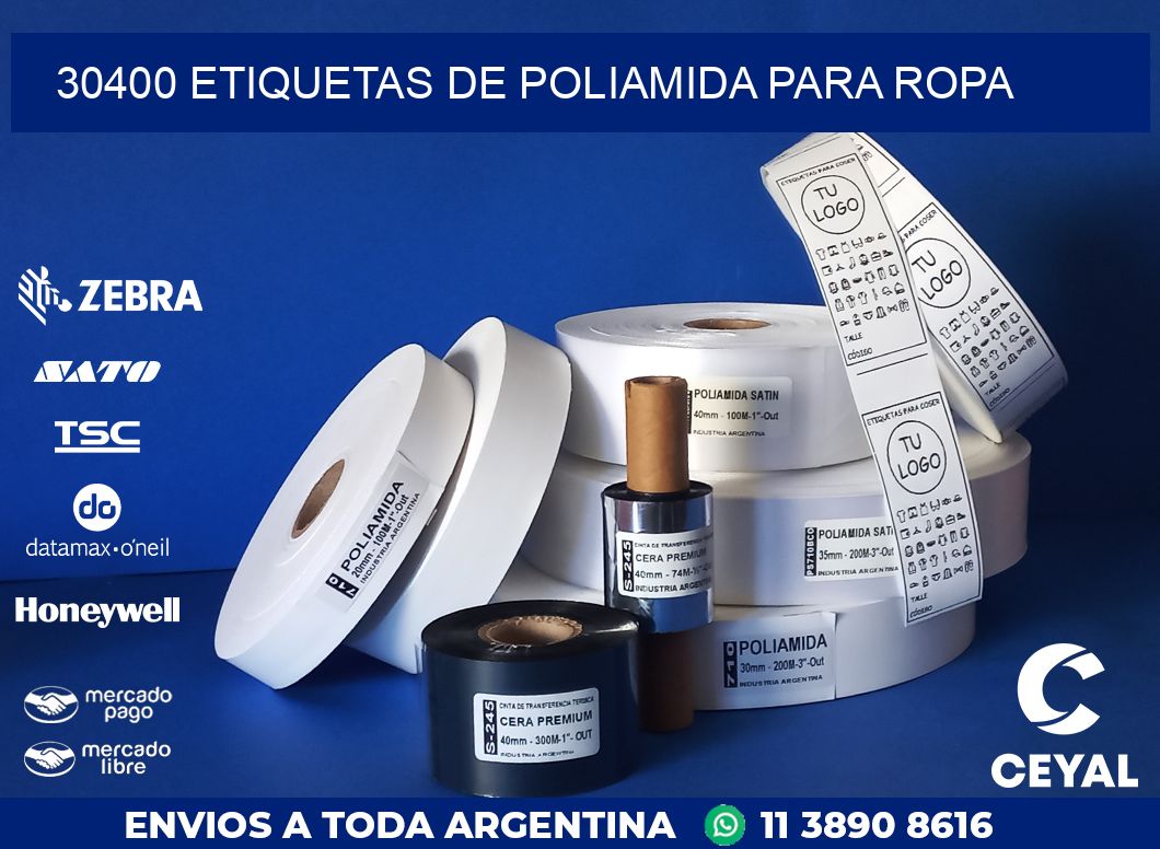 30400 ETIQUETAS DE POLIAMIDA PARA ROPA